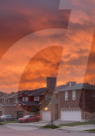 Fiery Sunset In Toronto, Canada