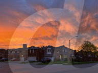 Fiery Sunset In Toronto, Canada