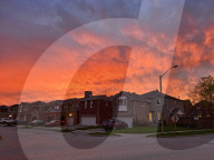 Fiery Sunset In Toronto, Canada