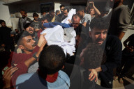 Palestinians Mourn Relatives Who Was Killed In An Israeli Airstrike In Gaza City