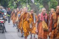 Thudong Ritual Of Buddhist Monks In Indonesia