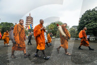 Thudong Ritual Of Buddhist Monks In Indonesia