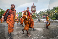 Thudong Ritual Of Buddhist Monks In Indonesia