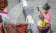 Thudong Ritual Of Buddhist Monks In Indonesia