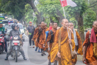 Thudong Ritual Of Buddhist Monks In Indonesia