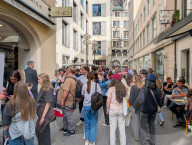 Crowd Gathers Outside Maison LENGLING Perfume House