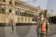 Lowering Ceremony Of The Mexican Flag