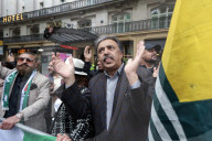 Pakistanis Protest Outside Indian High Commission in London, UK.