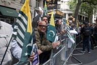 Pakistanis Protest Outside Indian High Commission in London, UK.