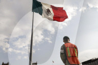 Lowering Ceremony Of The Mexican Flag