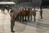 Lowering Ceremony Of The Mexican Flag