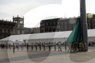 Lowering Ceremony Of The Mexican Flag