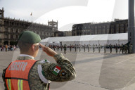 Lowering Ceremony Of The Mexican Flag