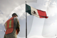 Lowering Ceremony Of The Mexican Flag