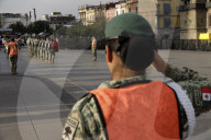 Lowering Ceremony Of The Mexican Flag