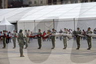 Lowering Ceremony Of The Mexican Flag