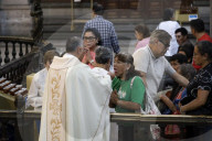 In The Metropolitan Cathedral, Prayers Are Being Held For The New Pope Leo XIV