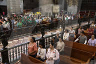 In The Metropolitan Cathedral, Prayers Are Being Held For The New Pope Leo XIV
