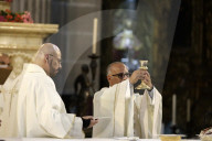 In The Metropolitan Cathedral, Prayers Are Being Held For The New Pope Leo XIV