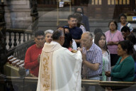 In The Metropolitan Cathedral, Prayers Are Being Held For The New Pope Leo XIV