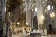 In The Metropolitan Cathedral, Prayers Are Being Held For The New Pope Leo XIV
