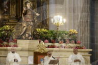 In The Metropolitan Cathedral, Prayers Are Being Held For The New Pope Leo XIV