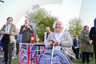 Beacons lit across the UK marking the 80th anniversary of VE Day in Carlisle, UK.