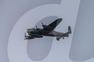 Lancaster Flypast VE Day 80 in London, UK.