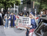The George Washington University  Faculty And Students  Portests Free Palestine And March To The White House  