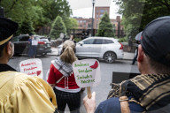 The George Washington University  Faculty And Students  Portests Free Palestine And March To The White House  