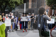 The George Washington University  Faculty And Students  Portests Free Palestine And March To The White House  