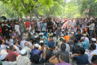 NCP Protest In Front Of Dr. Yunus's Residence Demanding Ban On Awami League