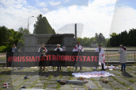 Ukrainian Activists Rally Against Russia On Victory Day.