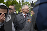 Ukrainian Activists Rally Against Russia On Victory Day.