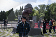 Ukrainian Activists Rally Against Russia On Victory Day.