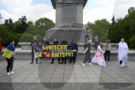 Ukrainian Activists Rally Against Russia On Victory Day.
