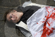 Ukrainian Activists Rally Against Russia On Victory Day.