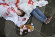 Ukrainian Activists Rally Against Russia On Victory Day.