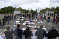 Ukrainian Activists Rally Against Russia On Victory Day.