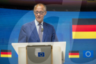 Friedrich Merz  and Antonio Costa Press Conference in Brussels