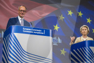Von der Leyen and Merz press conference Brussels 2025