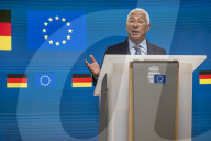 Friedrich Merz  and Antonio Costa Press Conference in Brussels