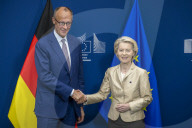 Von der Leyen and Merz meeting Brussels 2025
