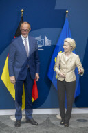 Von der Leyen and Merz meeting Brussels 2025