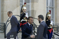 France's President Macron Meets Syrian Interim President Ahmed Al-Charaa