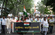 People United Against Terrorism In Kolkata, India.