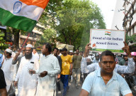 People United Against Terrorism In Kolkata, India.