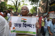 People United Against Terrorism In Kolkata, India.