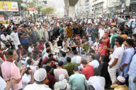 Protest For Ban The Awami League In Dhaka.