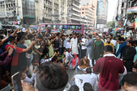 Protest For Ban The Awami League In Dhaka.